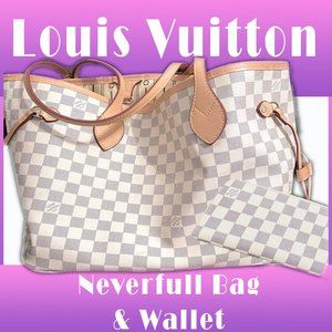 Louis Vuitton Neverfull GM with matching wallet